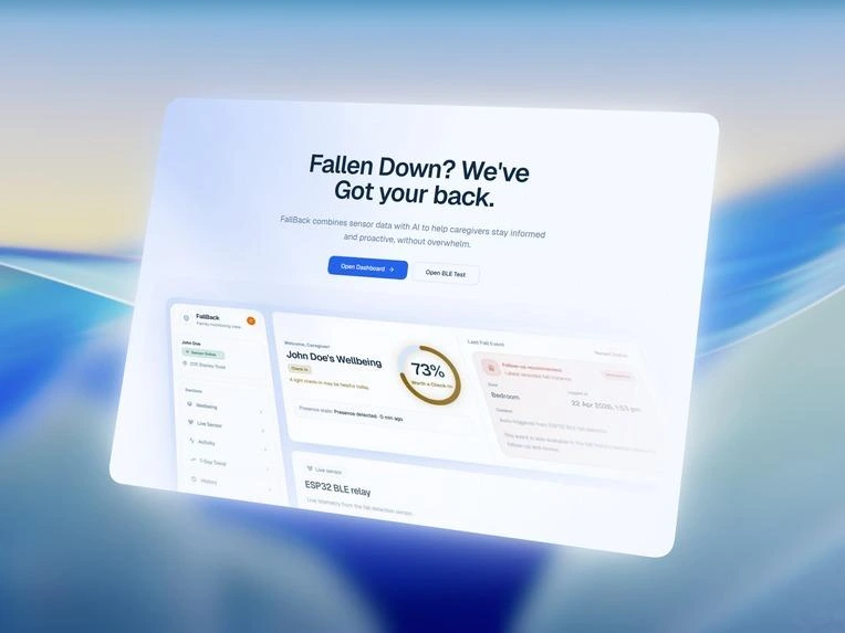 FallBack — Private fall detection without cameras or wearables.